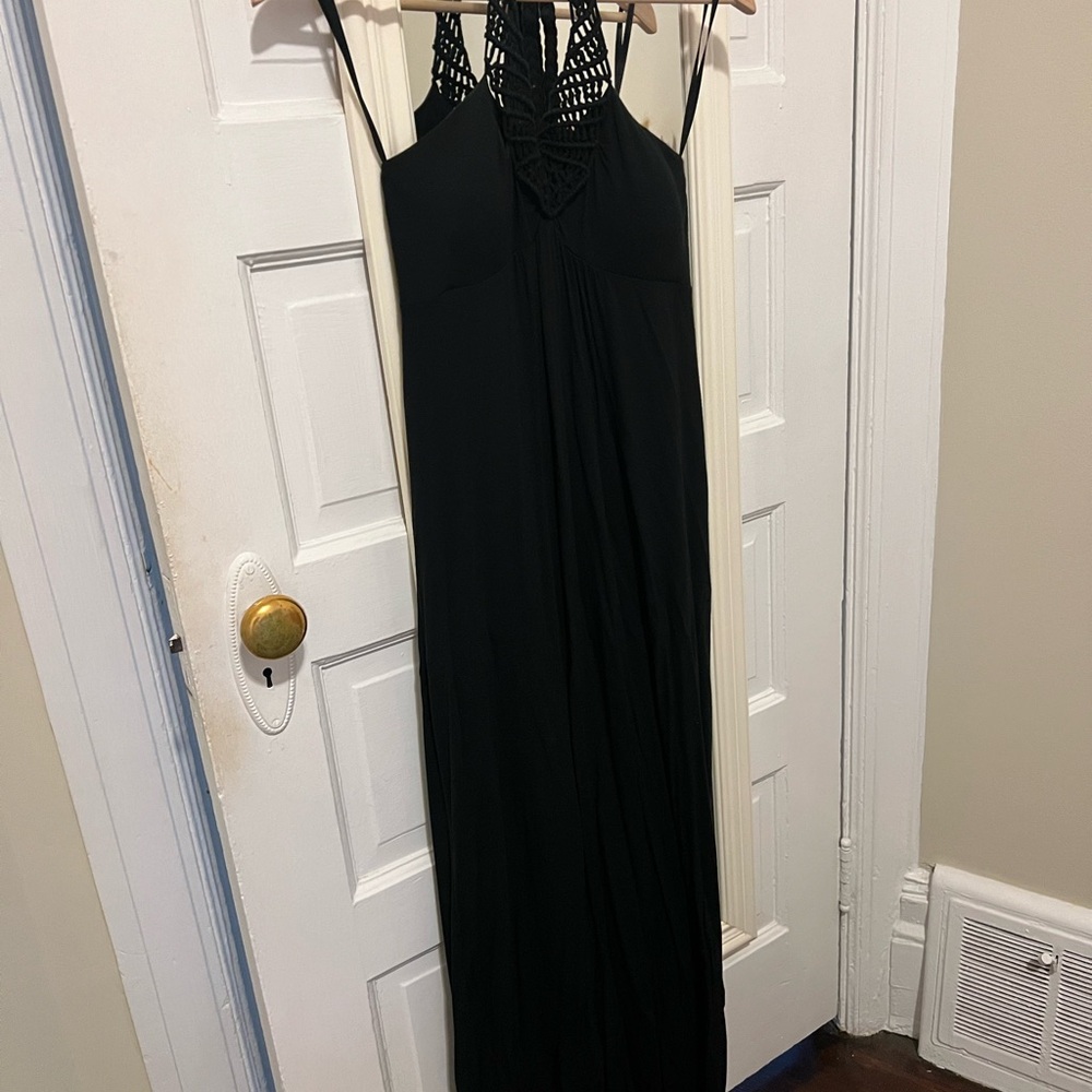 Tommy Bahama Black Backless Maxi Dress